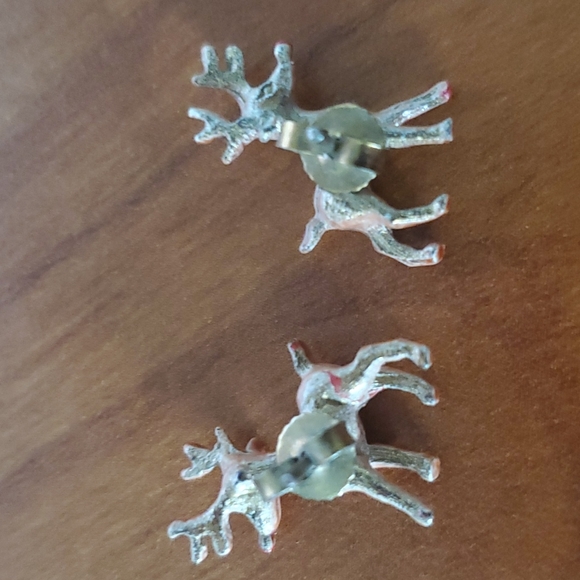 Vintage Enamel Deer Earings - Picture 3 of 3